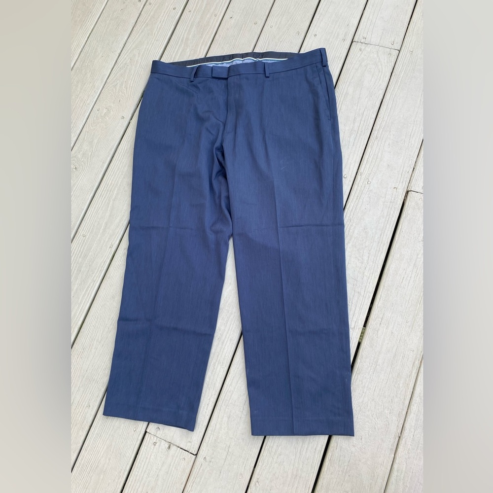 NWOT Perry Ellis (Portfolio) - Mens dark blue classic fit dress trousers, Siz…